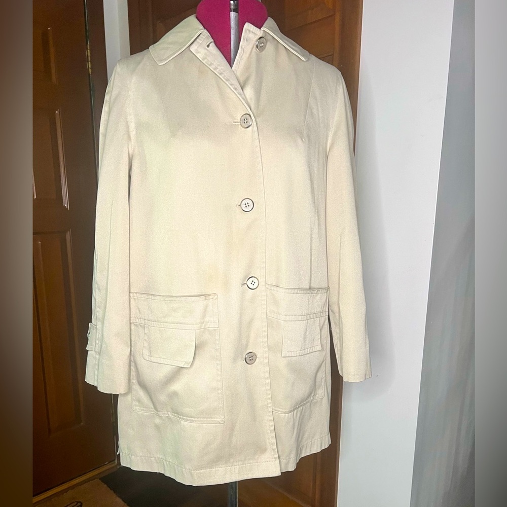 Vintage 80s misty harbor any weather coat khaki jacket size 12